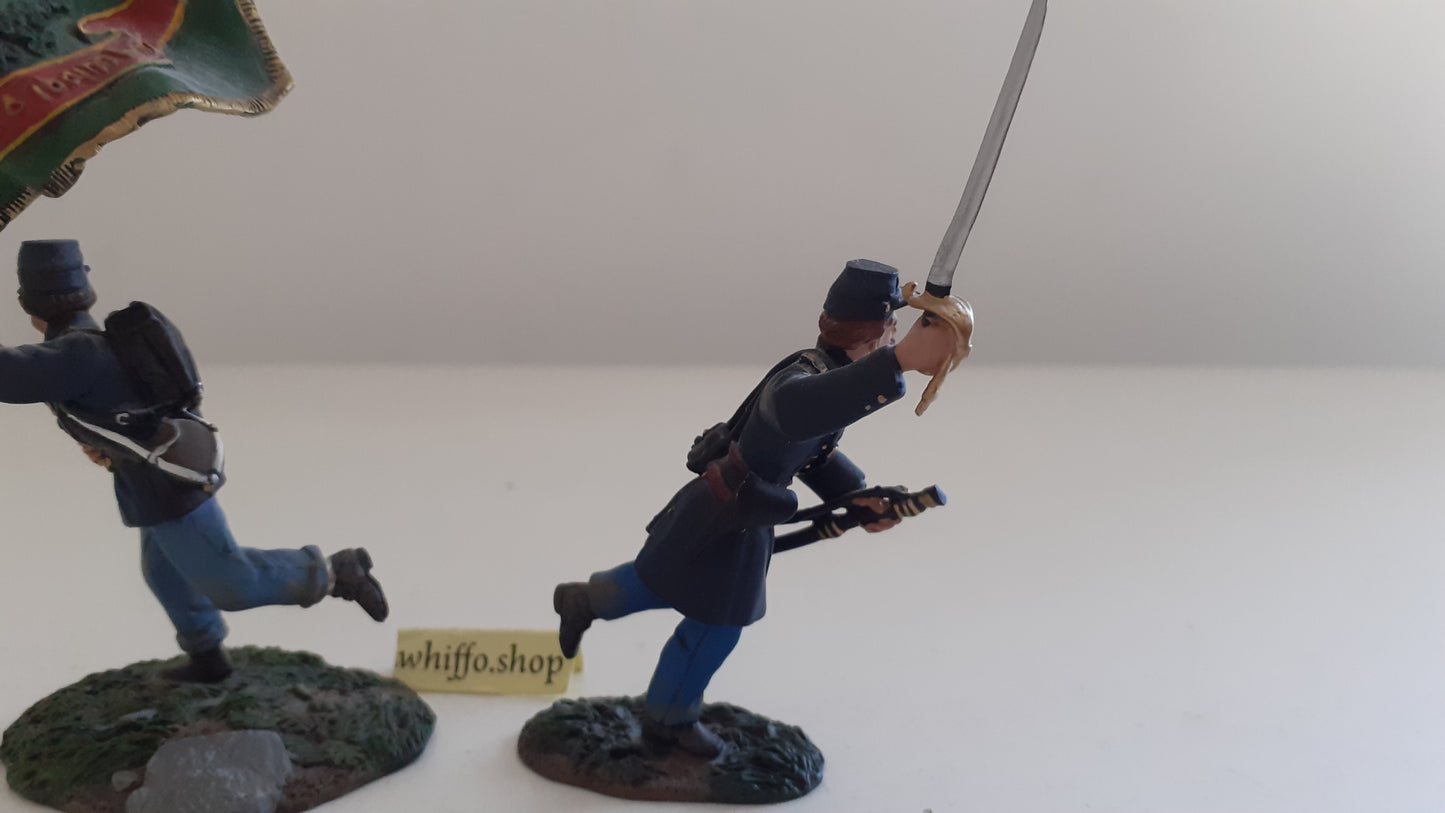 Britains 17933 Union Acw Irish Brigade Flag Command 2007 1:32 metal S534