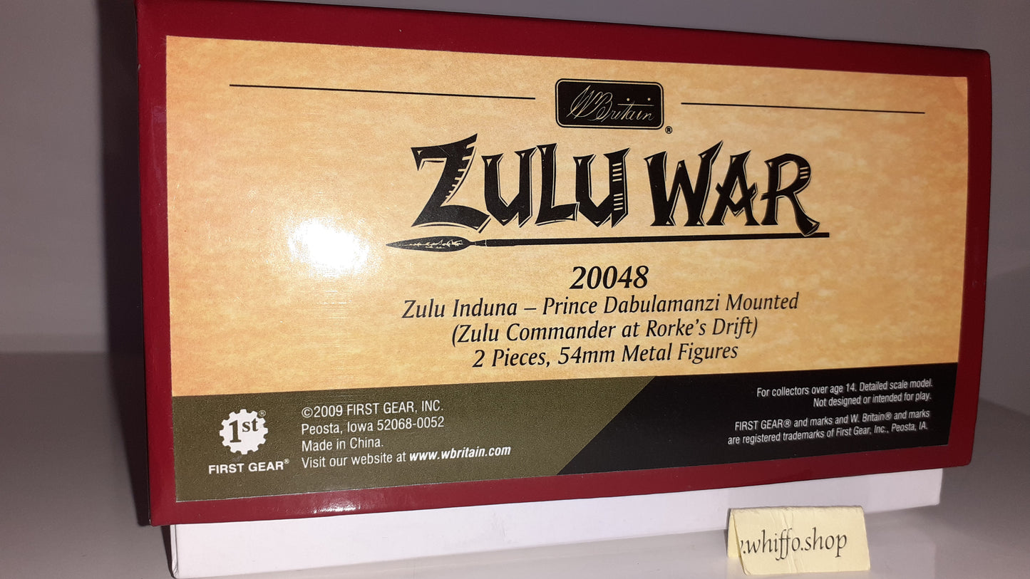 Britains 20048 Zulu War Induna Prince Dabulamanzi Mounted 2008 boxed S8