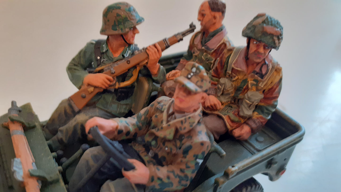 king and country mg068 willys jeep captured paras ww2 arnhem boxed 1:30 wb84