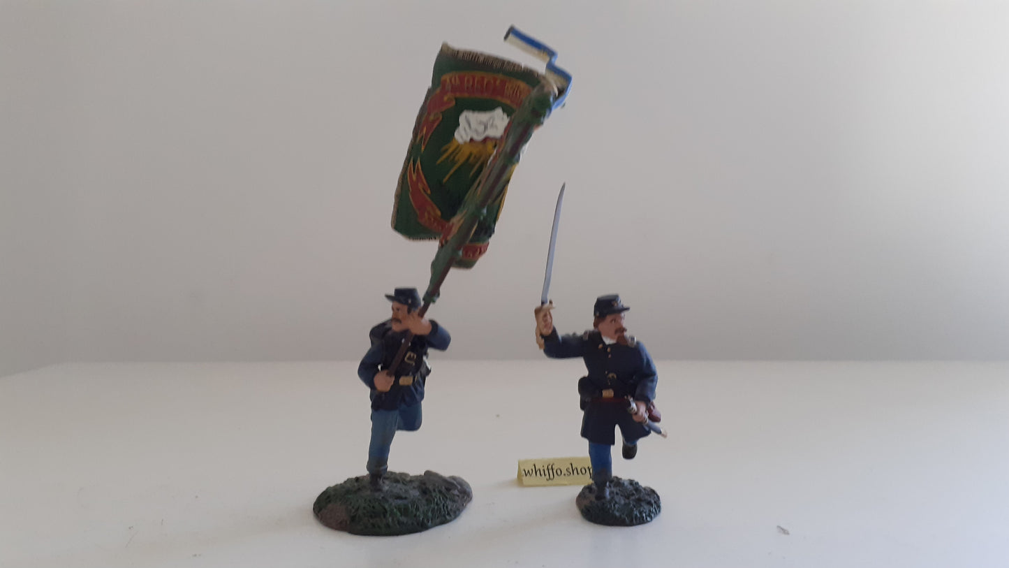 Britains 17933 Union Acw Irish Brigade Flag Command 2007 1:32 metal S534