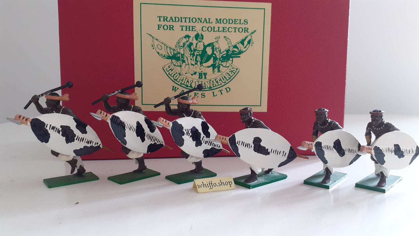 trophy miniatures zs34 sprinting zulus 1991 1:32 metal S860