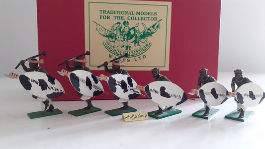 trophy miniatures zs34 sprinting zulus 1991 1:32 metal S860