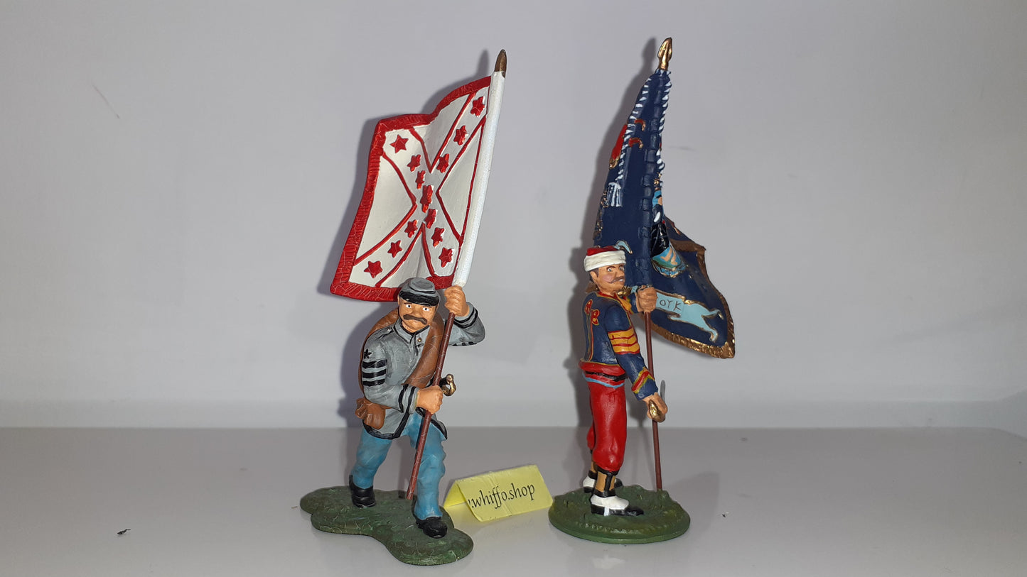 Britains Acw 41126 5th New York 4th Texas Standard Bearers 2003 1:32 Boxed S5