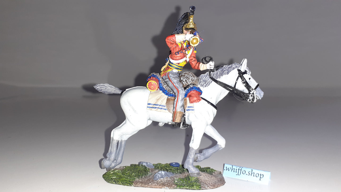 Britains 36057 Napoleonic Waterloo 1st Royal Dragoons bugler Charging boxed S8