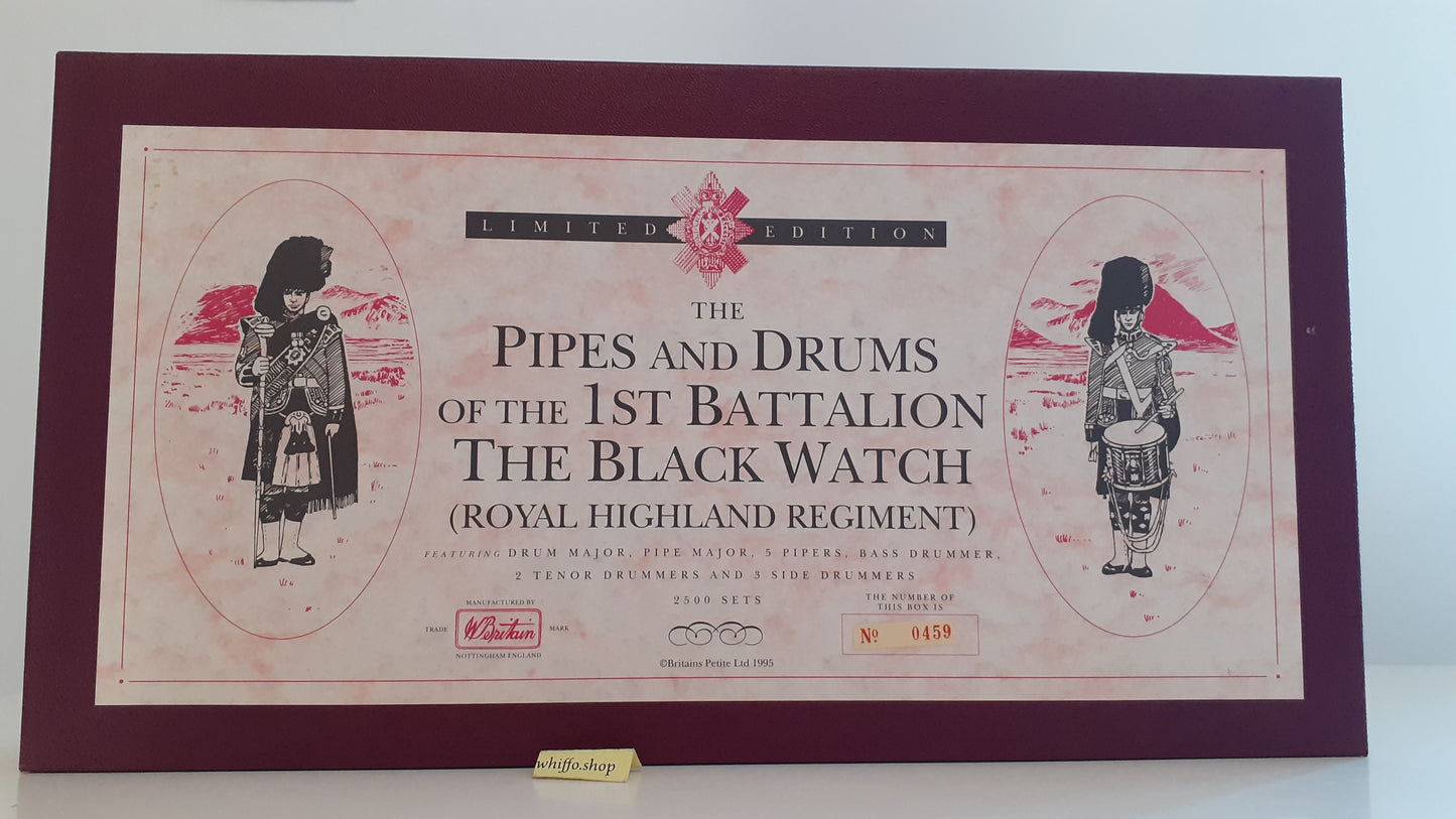 Britains limited edition 5196 Pipes Drums Black Watch royal Highland 1996 S744