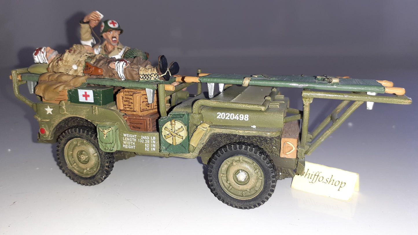 King and country Dd68 Us Ambulance Willys Jeep D-day Bulge 2011 boxd for sale S8