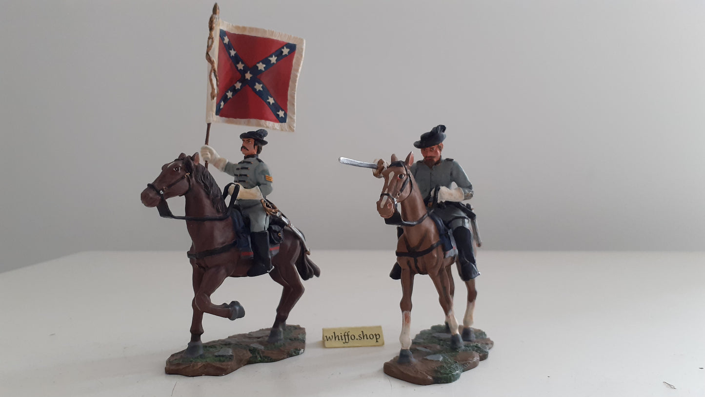 Britains 17372 acw confederate cavalry color bearer 2002 made 1:32 metal S546