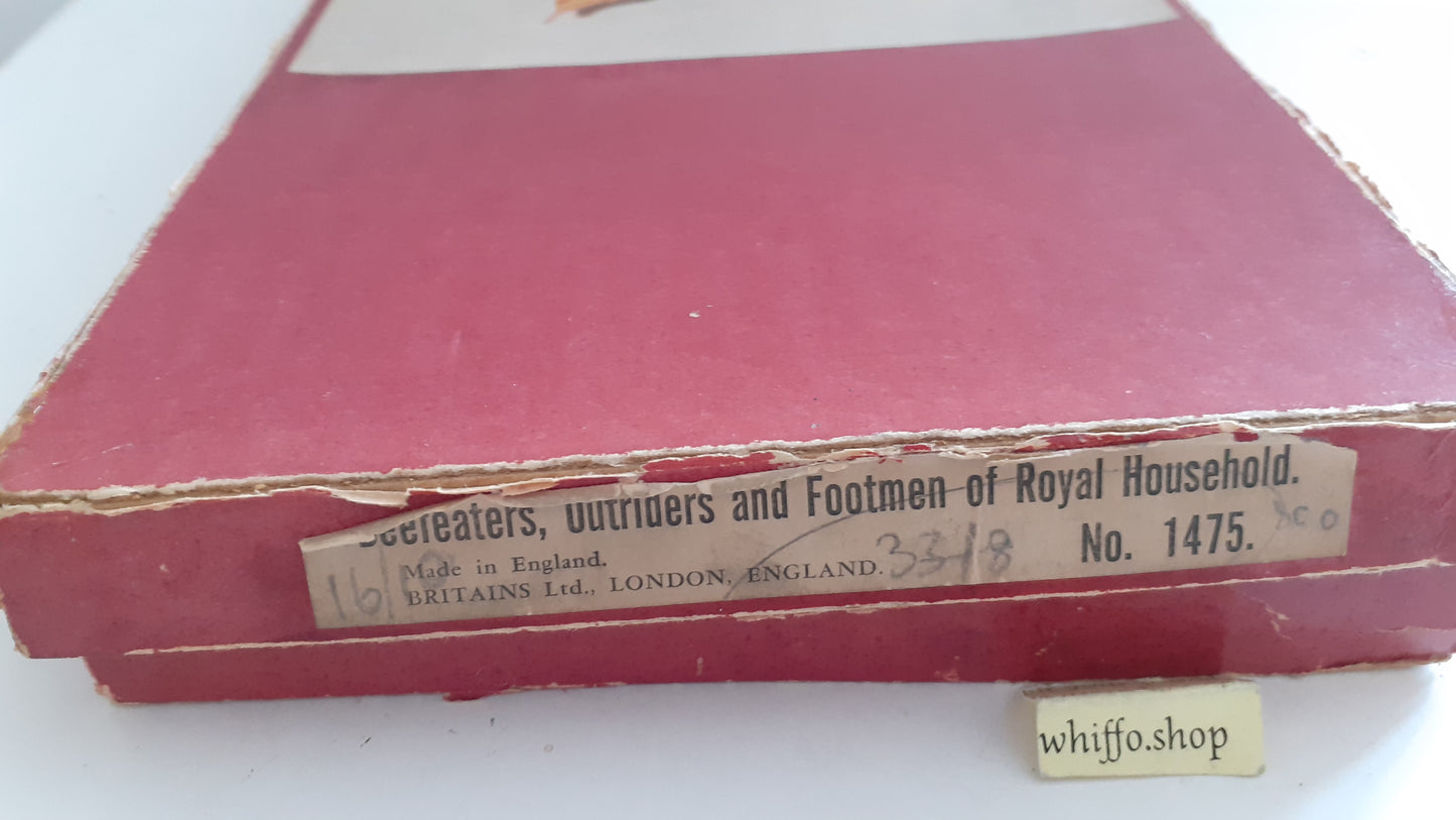 Britains 1475 coronation coach Beefeaters coxhmen outrider boxed 1:32 1952 wdb60