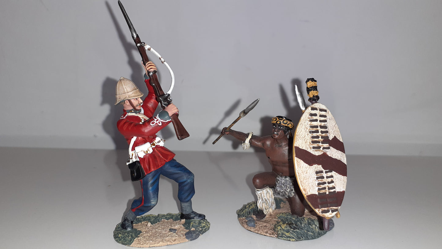 BRITAINS 20146 Zulu War Thrust And Block Only 450 Made 24th Foot 2014 1:32 S8 sierra toy soldier company exclusive