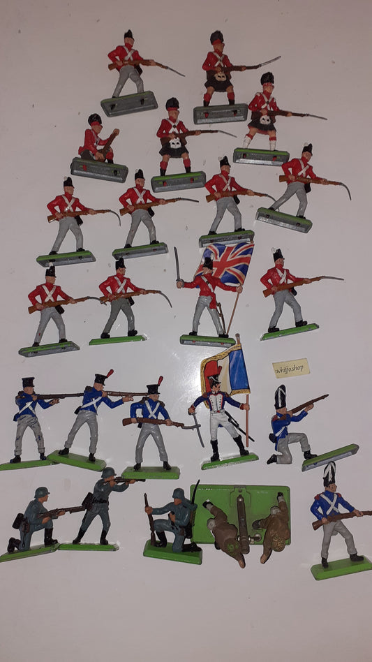 Britains deetail waterloo british French infantry 1974 1:32 Lot Ww2 German B1