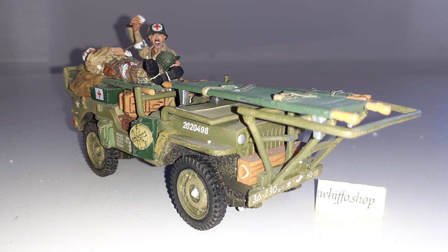 King and country Dd68 Us Ambulance Willys Jeep D-day Bulge 2011 boxd for sale S8