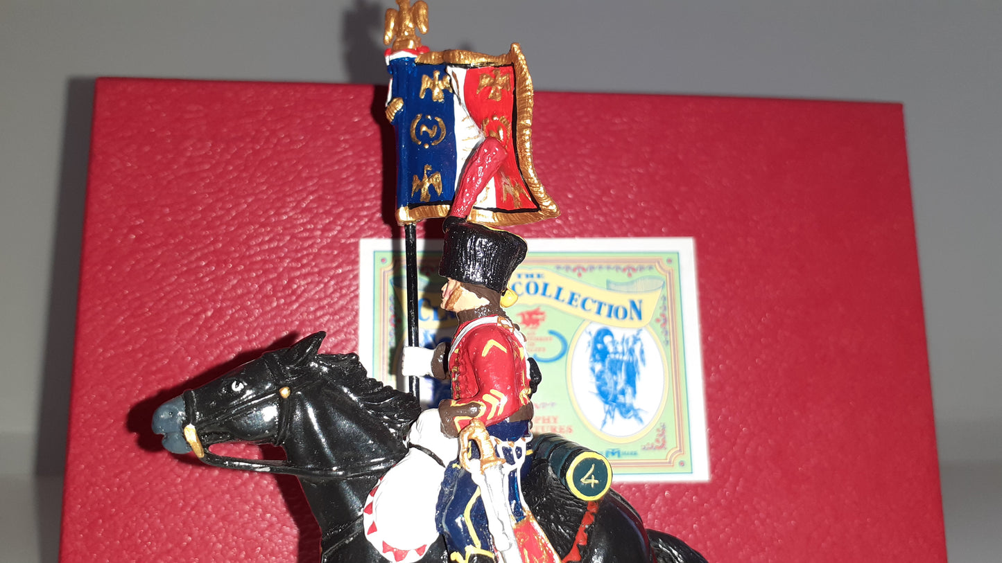 trophy miniatures 1991 Wa86e 4th Hussars Eagle Waterloo Napoleonic 1:32 Box S7