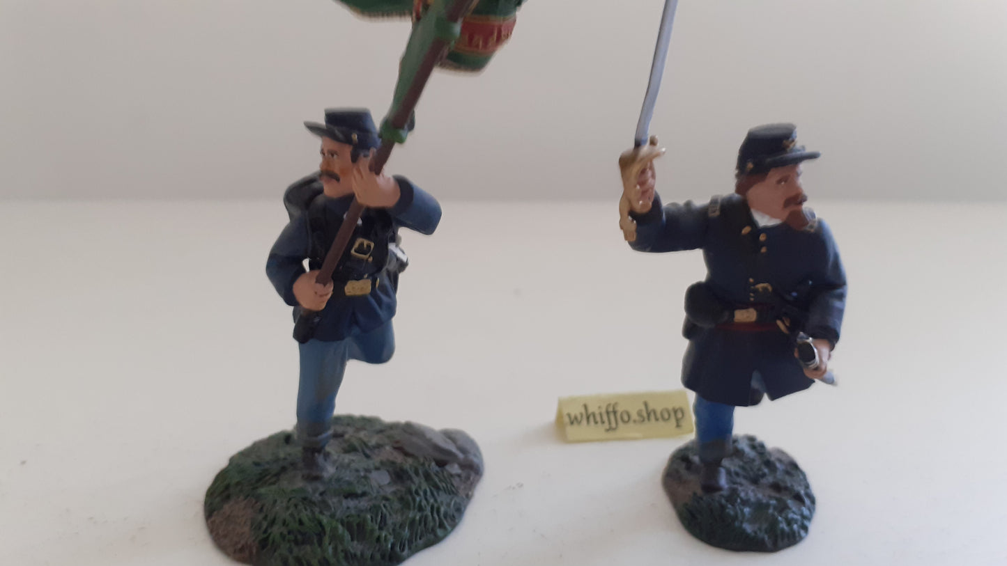 Britains 17933 Union Acw Irish Brigade Flag Command 2007 1:32 metal S534