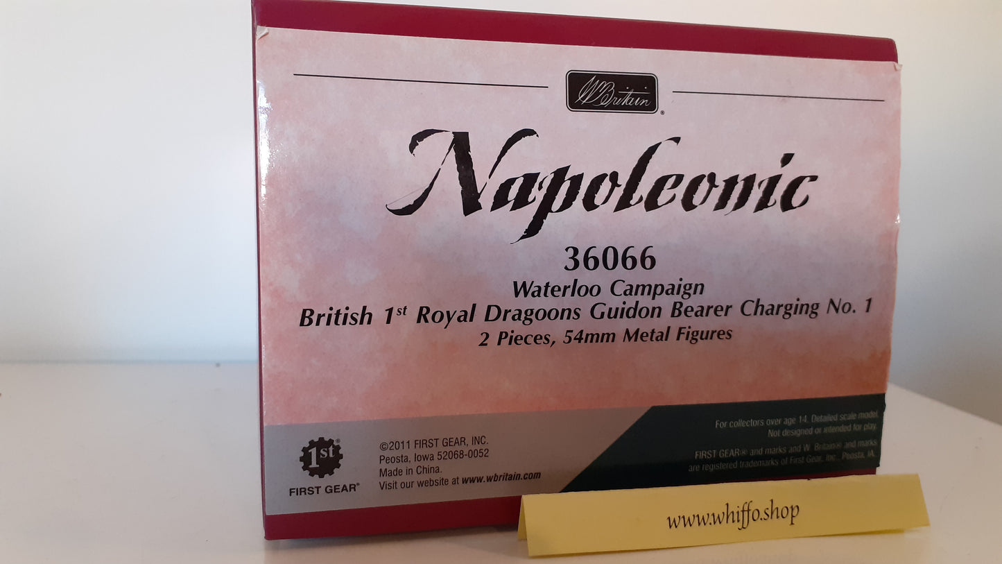 Britains 36066 Napoleonic Waterloo 1st Royal Dragoons Guidon Bearer boxed S8