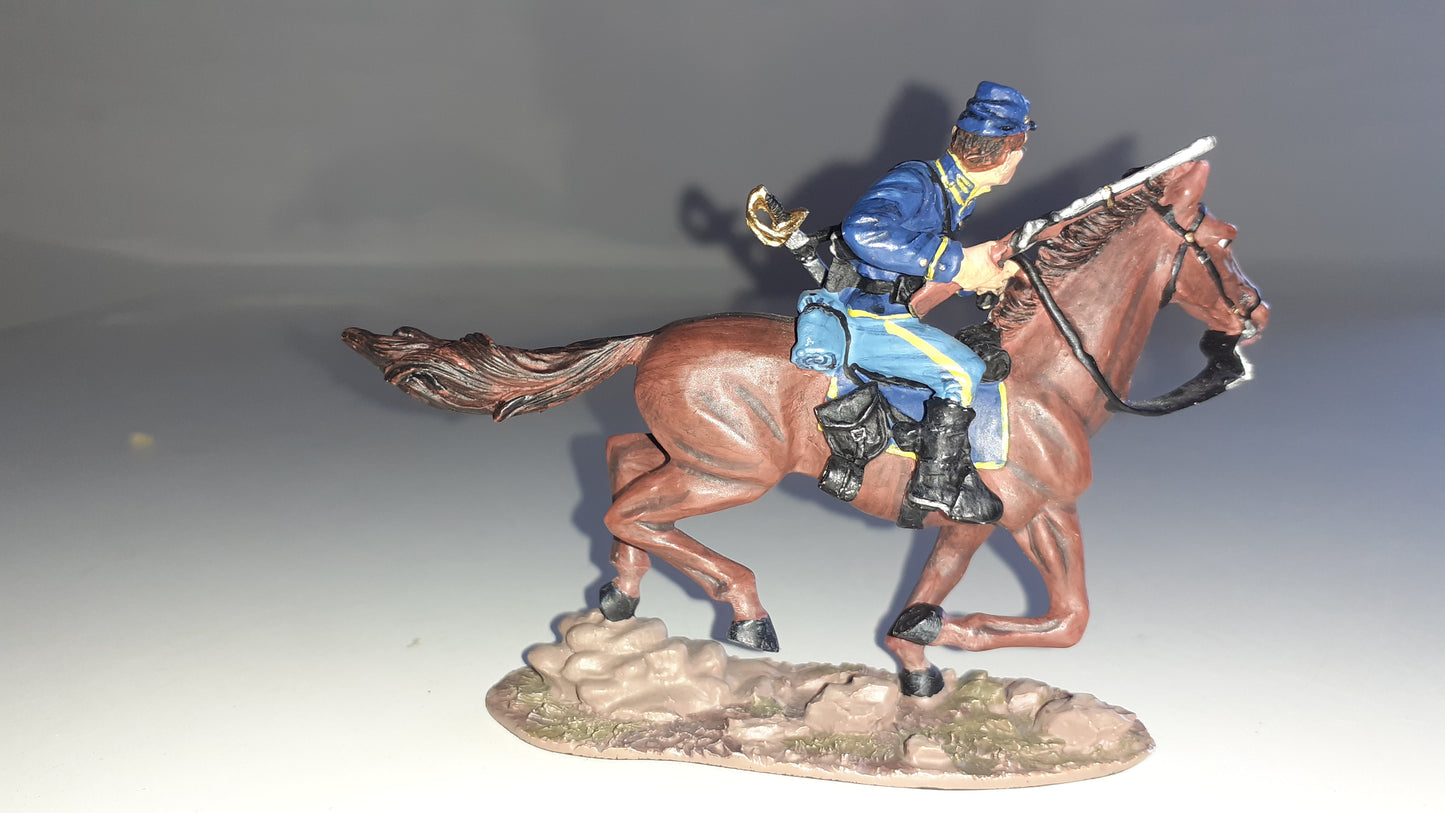 BRITAINS 17401 Acw Union Cavalry Rifle Wild West Boxed 2002 Metal 1:32 S623