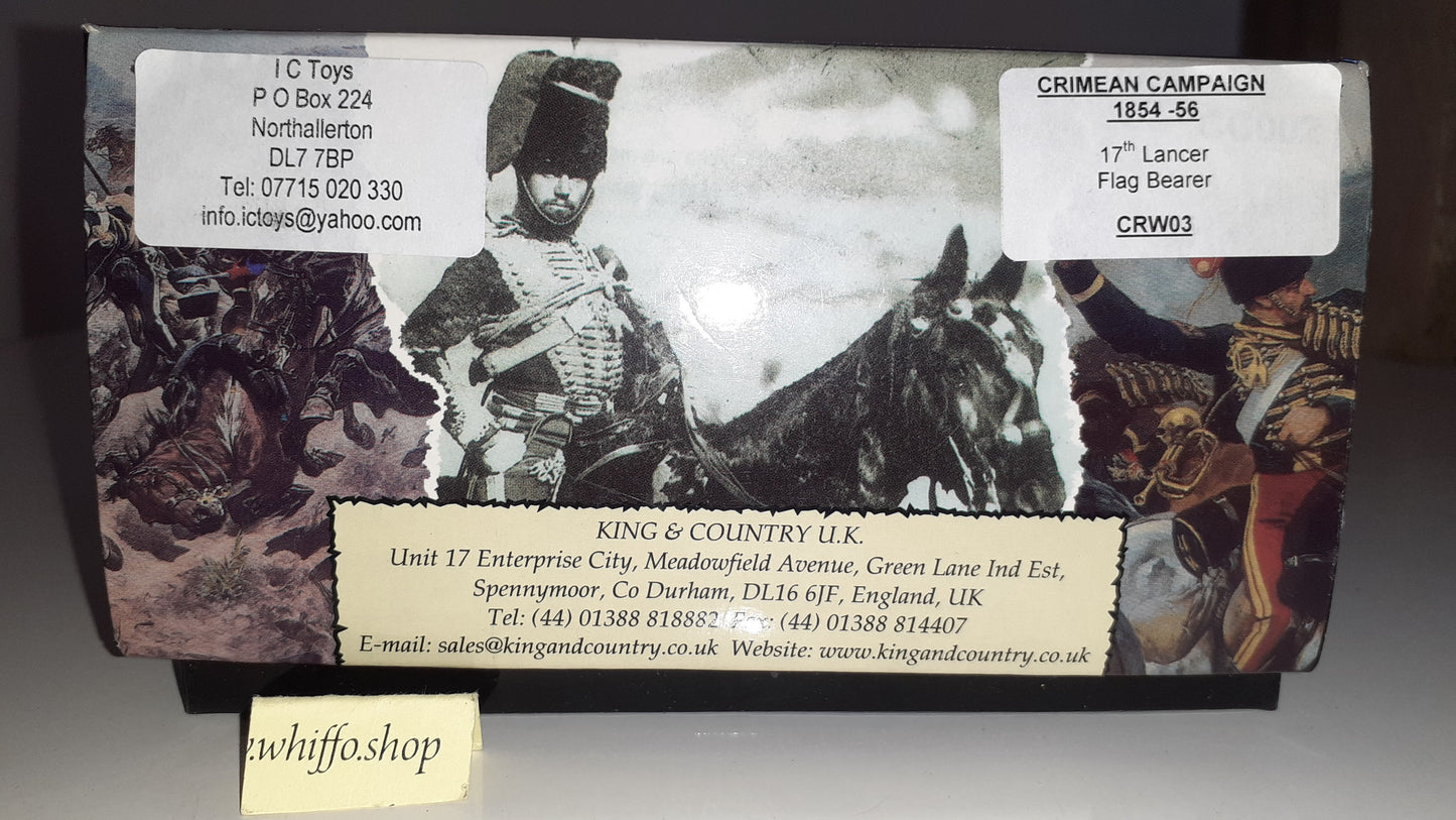 King and country Crw03 Crimean War 17th Lancer Flag Light Brigade 2007 boxd S1