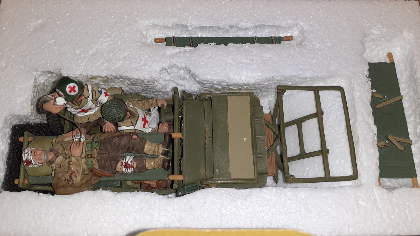 King and country Dd68 Us Ambulance Willys Jeep D-day Bulge 2011 boxd for sale S8