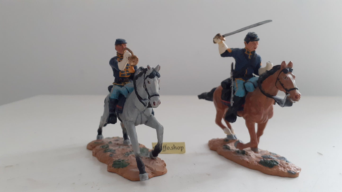 Britains 17399 acw union cavalry bugler sergeant 2002 made 1:32 metal S515