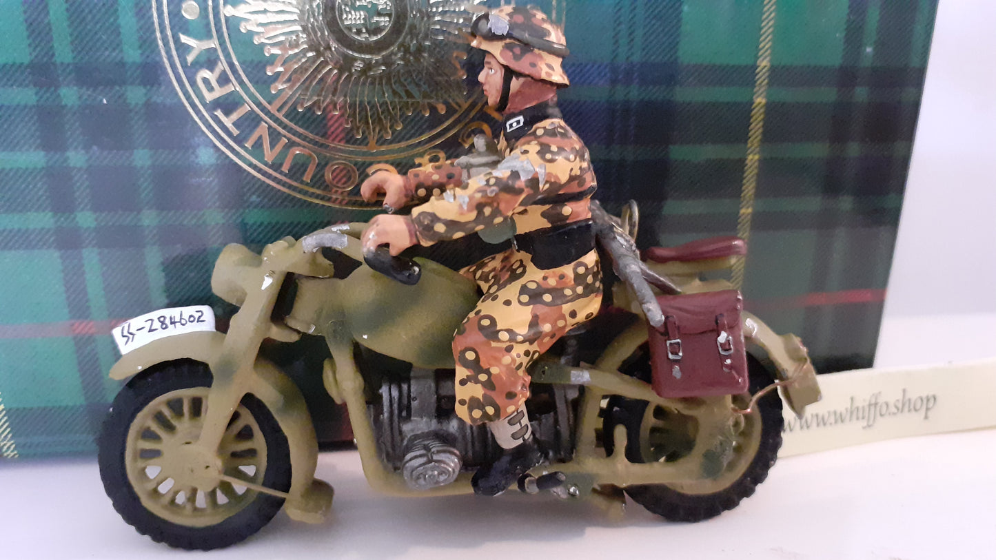 King and country Ww2 German Dispatch Rider Bmw Motorcycle boxed 1:30 Ws03 S2