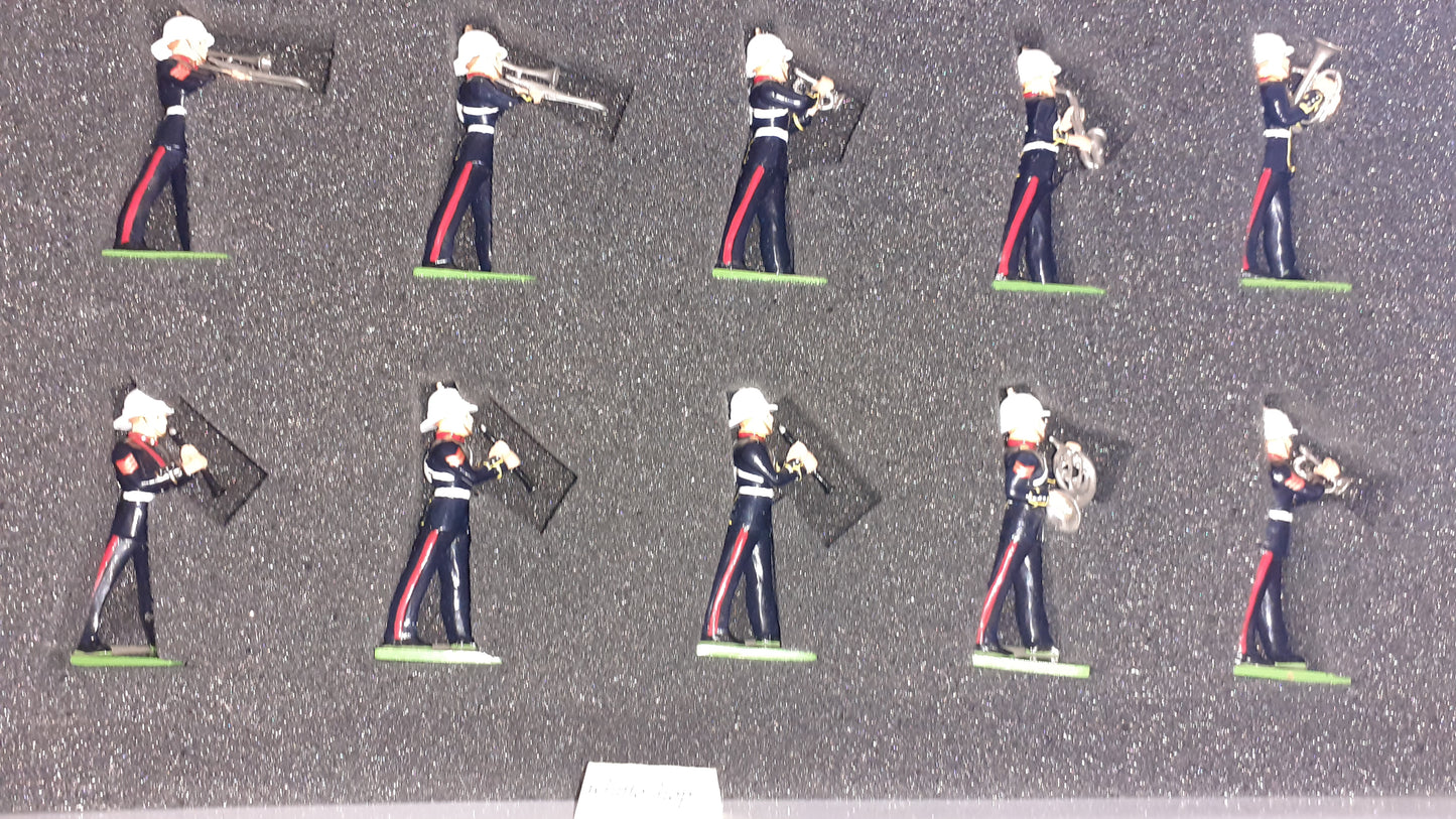 Britains 41102 2004 Ltd Edition Large Royal Marines Band boxed 1:32 S7