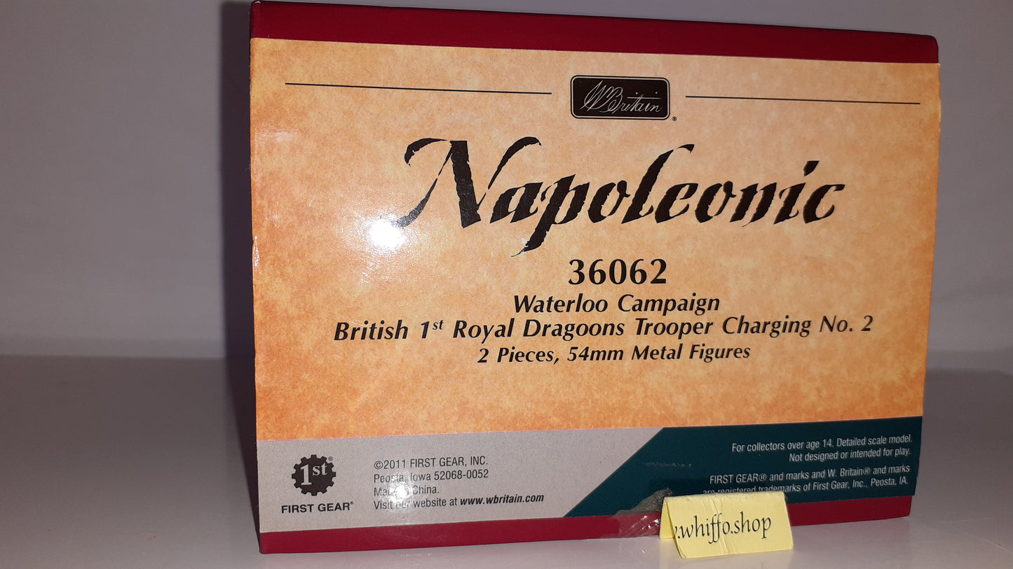 Britains 36062 Napoleonic Waterloo 1st Royal Dragoons Trooper Charging boxed S8