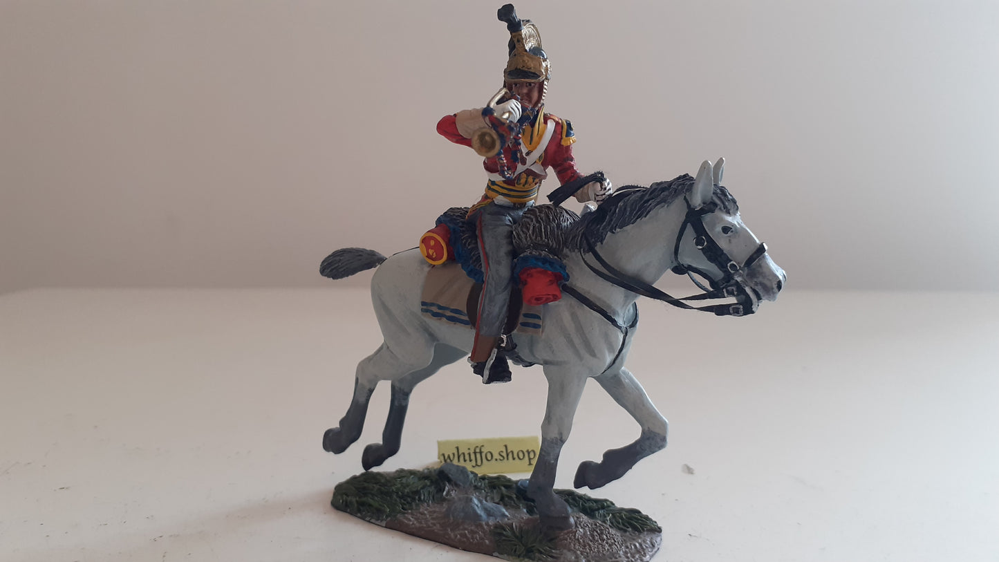 Britains 36057 Napoleonic Waterloo 1st Royal Dragoons bugler Charging boxed S8