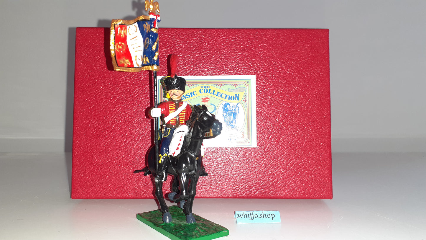 trophy miniatures 1991 Wa86e 4th Hussars Eagle Waterloo Napoleonic 1:32 Box S7