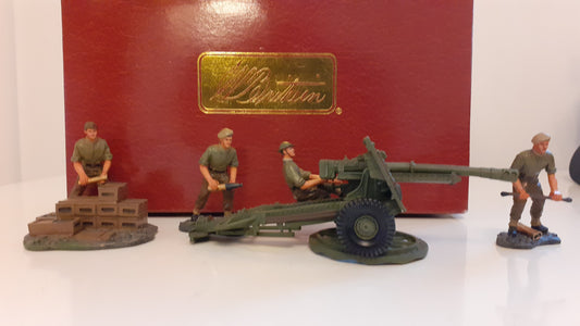 Britains 17587 Ww2 British 25lb Artillery Howitzer Crew  boxed 2005 Wdb70