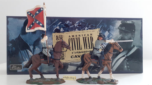 Britains 17372 acw confederate cavalry color bearer 2002 made 1:32 metal S546