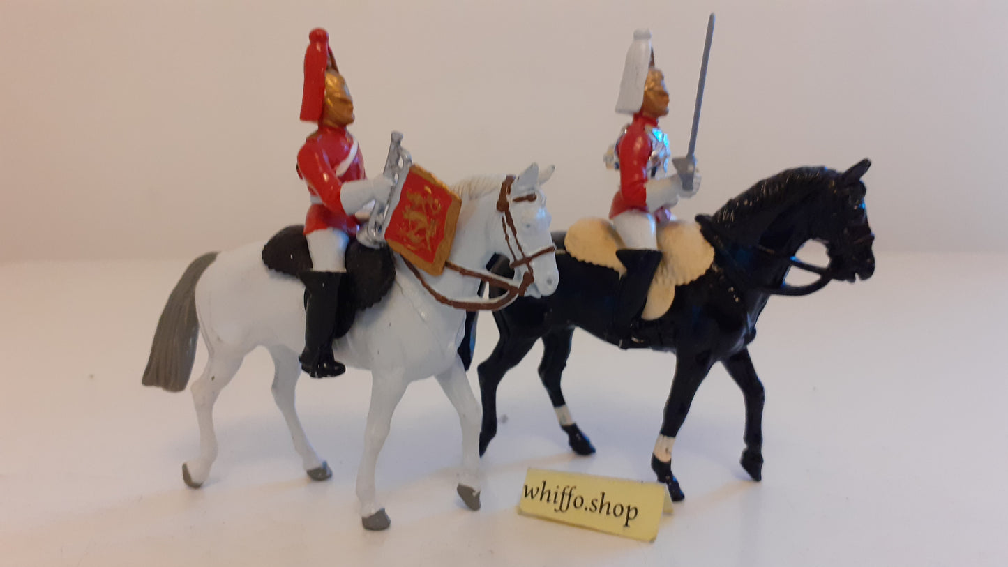 Britains 7230 7247 ceremonial lifeguard  and trumpeter  1:32 1980 boxed s7b8