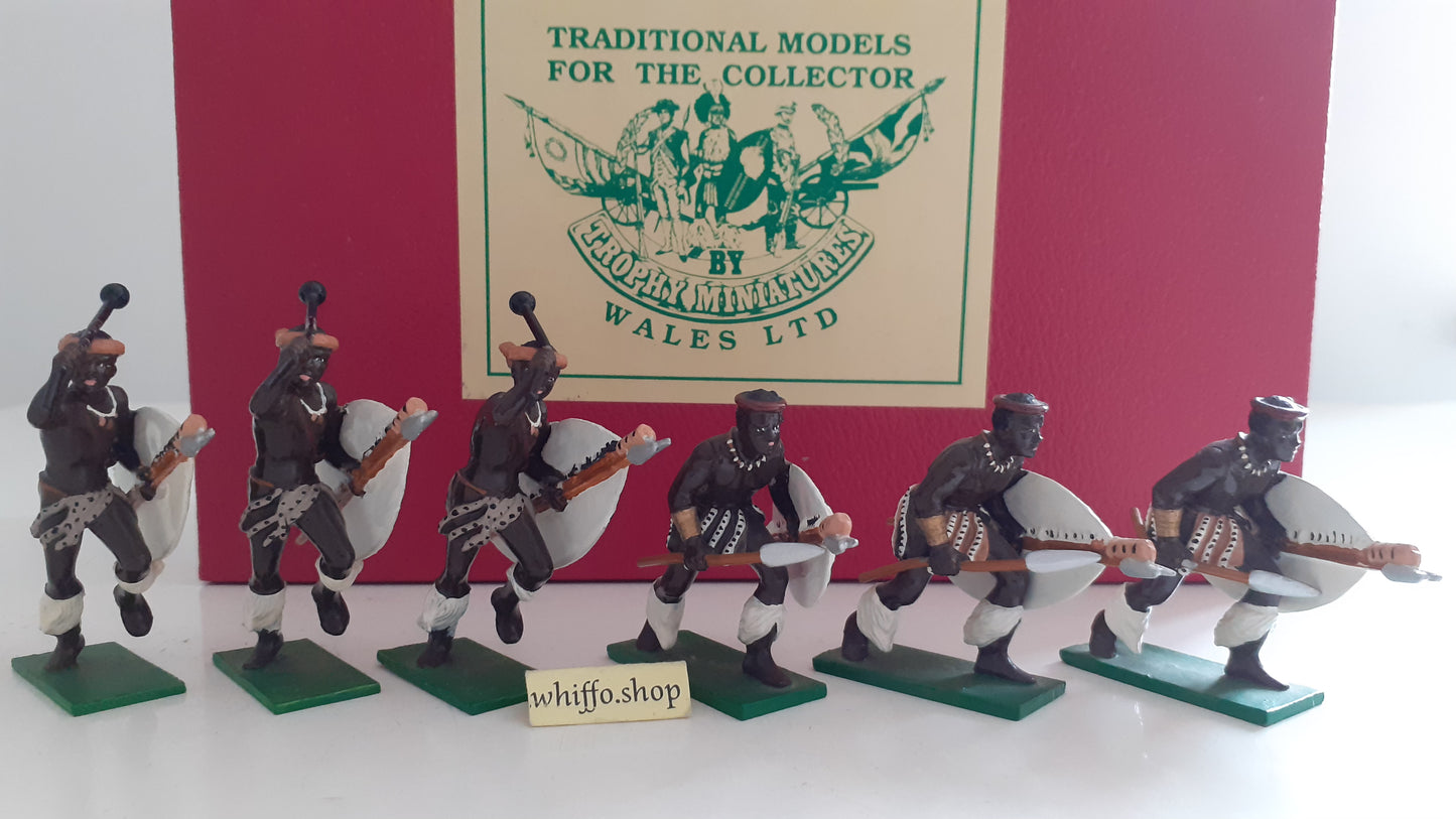 trophy miniatures zs34 sprinting zulus 1991 1:32 metal S860