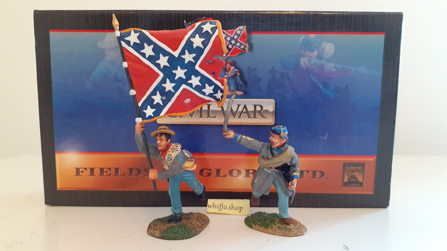 conte 57104 1999  confederate charging command acw metal boxed  1:32 s328