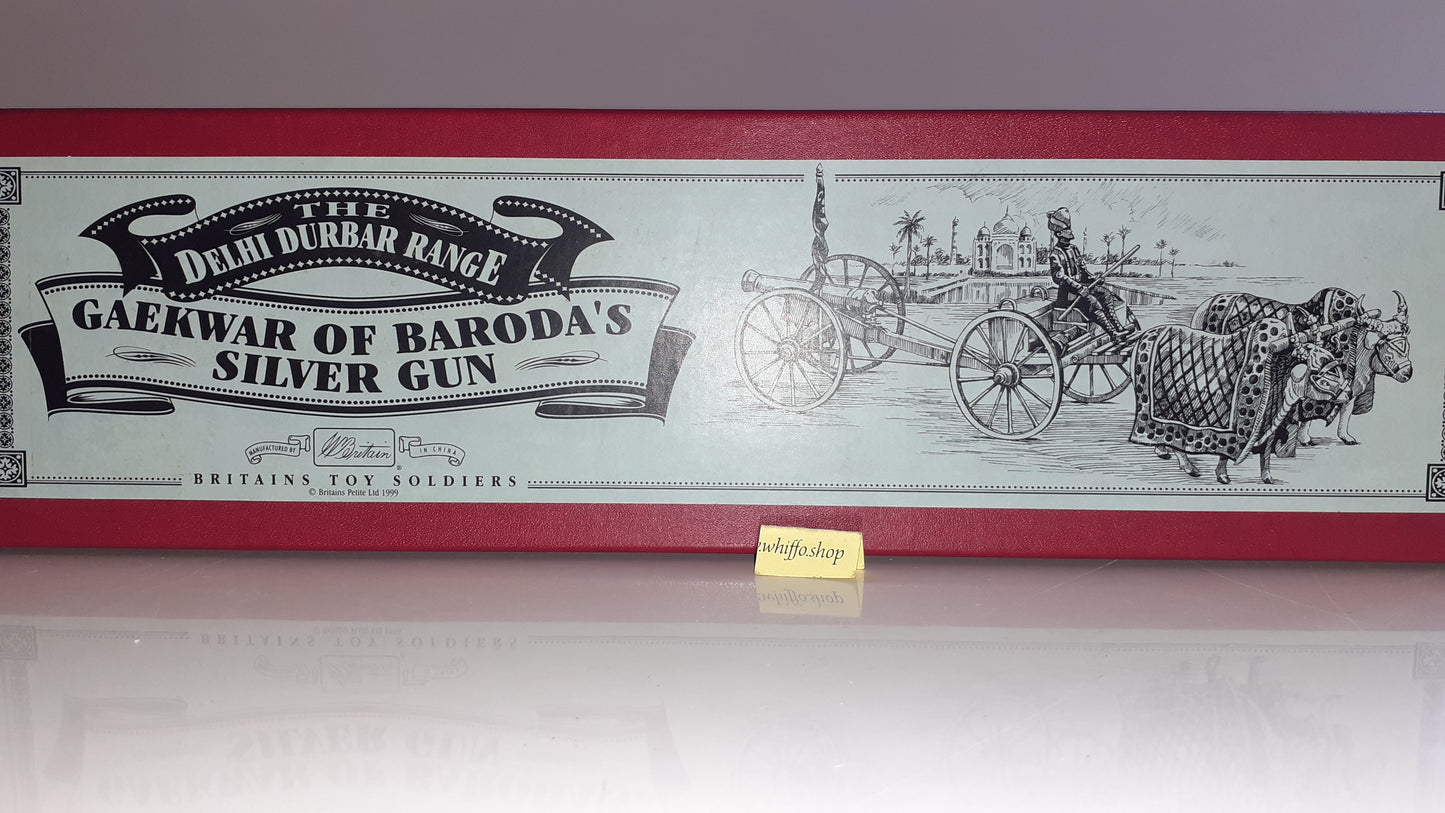 Britains 00141 Delhi Durbar  Gaekwar Baroda Silver Gun 1:32 1999  boxed S8