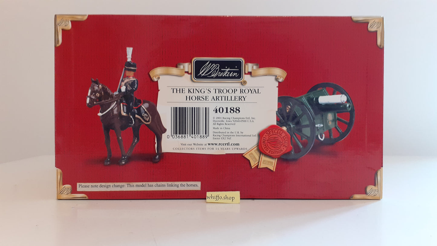 Britains 40188 Kings Troop Royal Horse Artillery 2001 1:32 metal wdb84