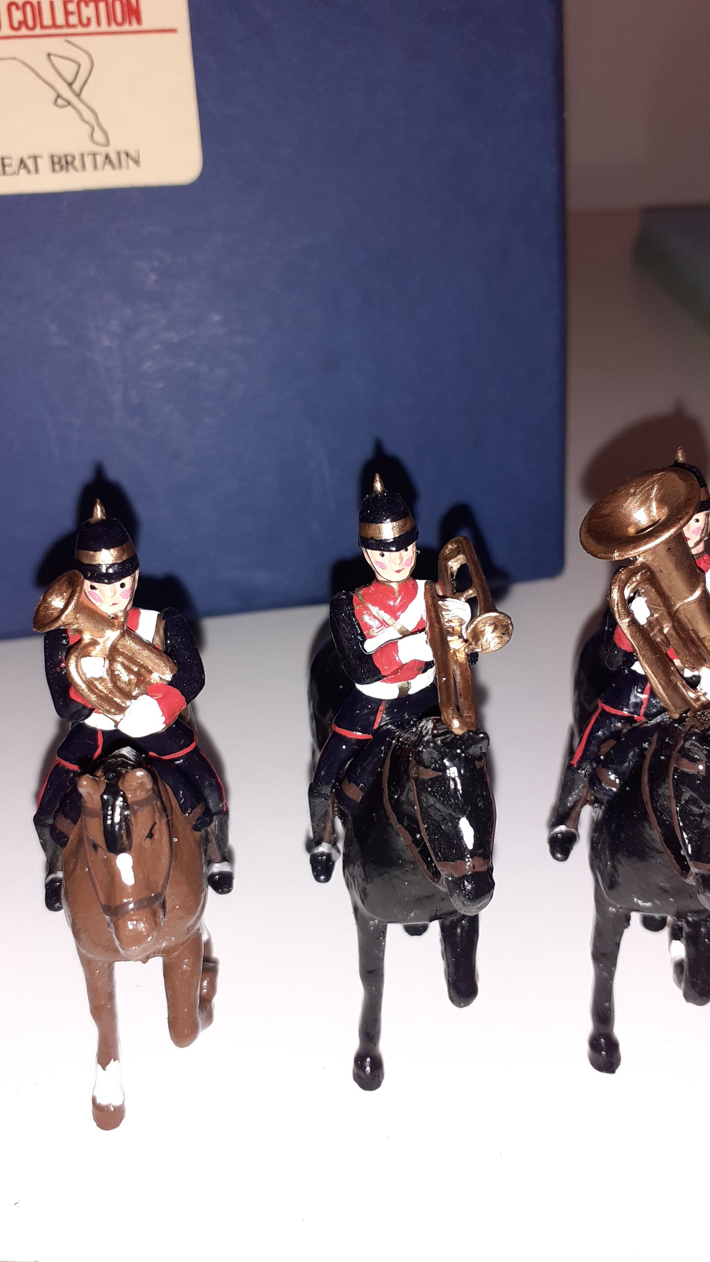 Dorset Soldiers Britains Compatible Mounted Yeomanry Band 1:32 metal boxd 80s S4 for sale