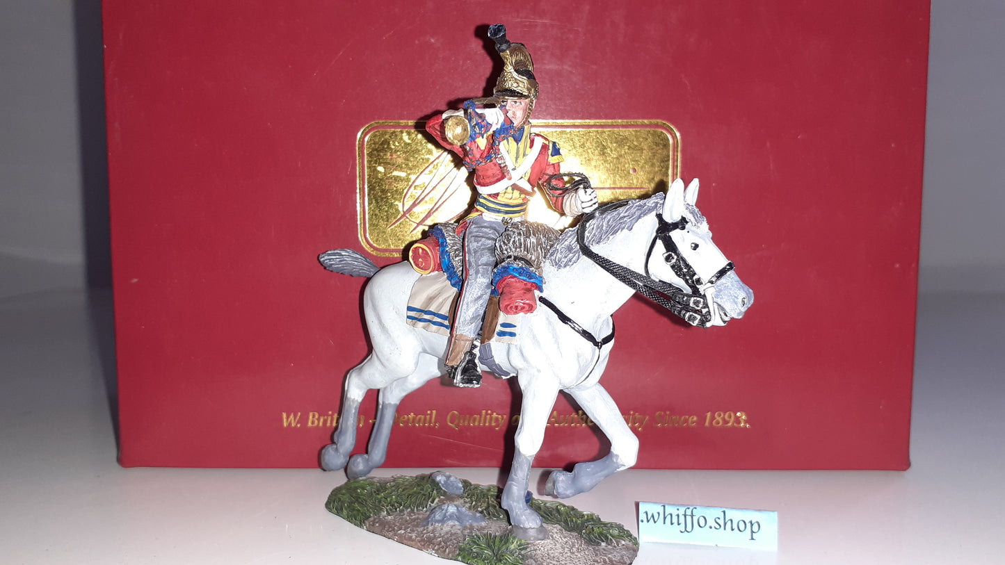 Britains 36057 Napoleonic Waterloo 1st Royal Dragoons bugler Charging boxed S8