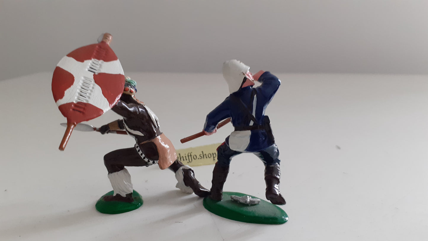 trophy miniatures 1991 zulu war coghill white hat hand to hand hz6a 1:32 s820