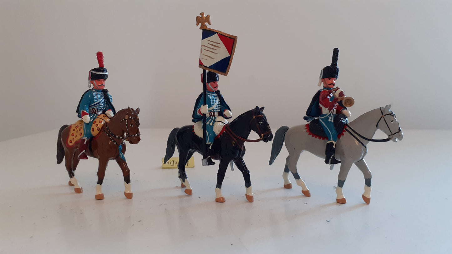 trophy miniatures 1991 Napoleonic War french 1st hussars Cavalry h1 1:32 s8b67