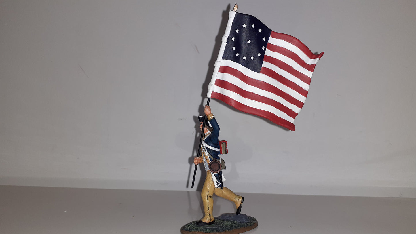 King and country Ar12 Awi 1st New York Revolution Flag 1776  boxed 1:30 1999 B11