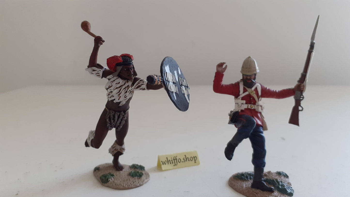 britains 20183 pressing home attack zulu war 24th foot 1:32 metal boxed wb64