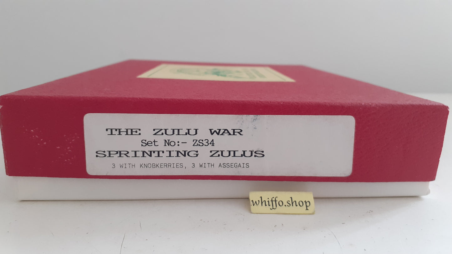 trophy miniatures zs34 sprinting zulus 1991 1:32 metal S860