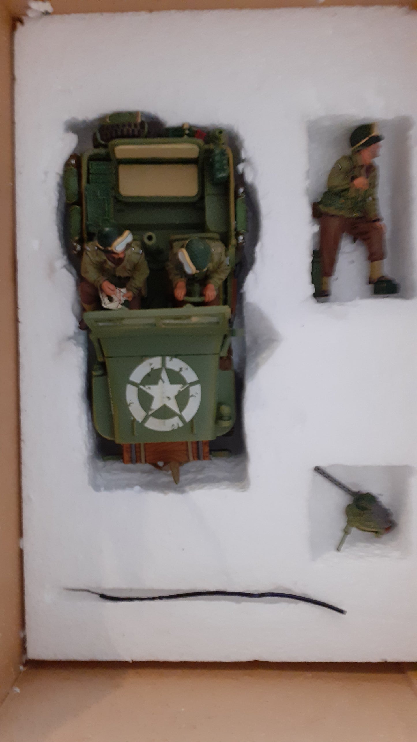 King and country ww2 US Army Willys Jeep D-day box 1:30  Dd075 Dd75 Wdb