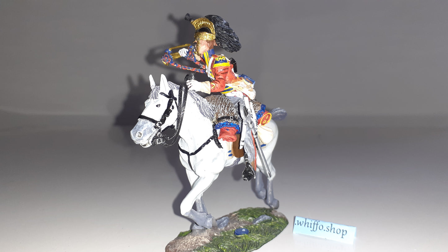 Britains 36057 Napoleonic Waterloo 1st Royal Dragoons bugler Charging boxed S8