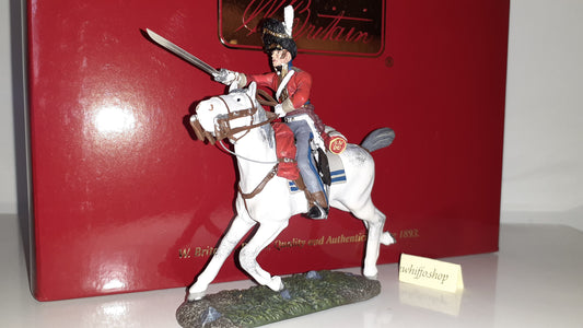 Britains 36065 Napoleonic Waterloo Scots Grey Officer Charging boxed S8