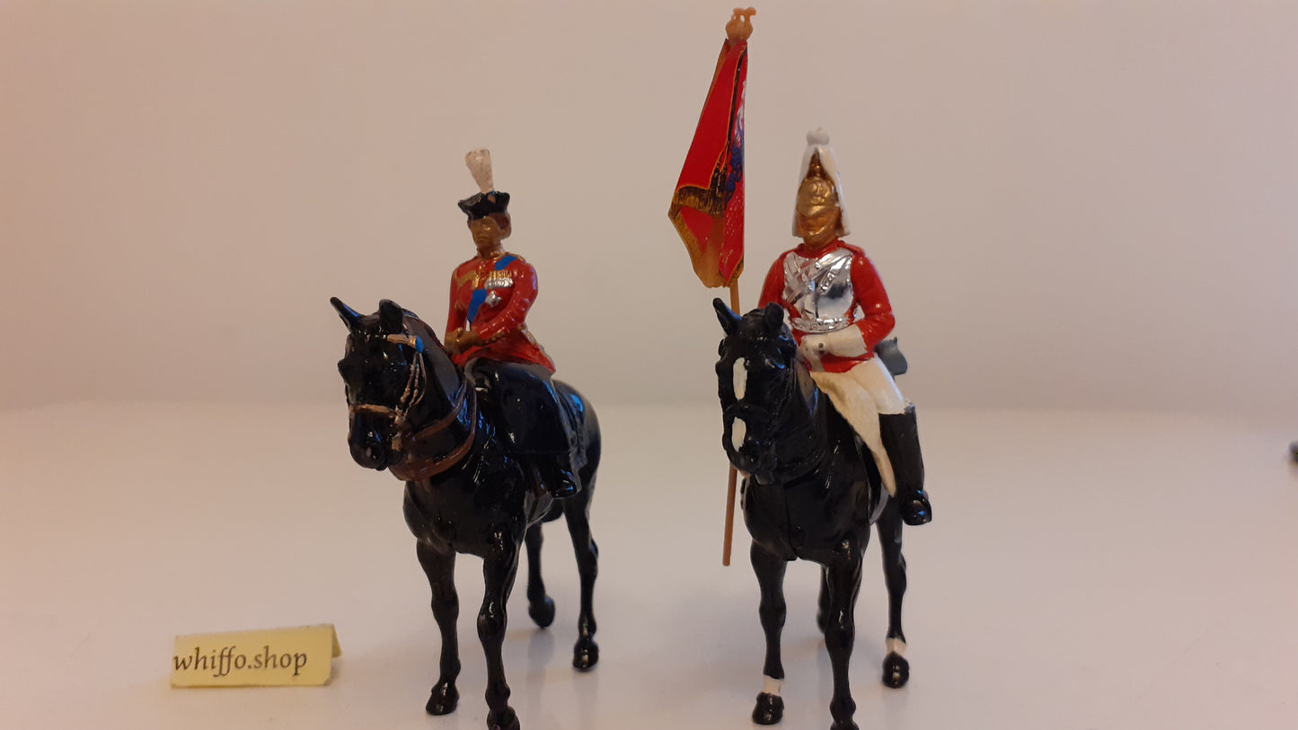 Britains 7232 7246 ceremonial lifeguard standard bearer queen  1:32 1980 s7b8