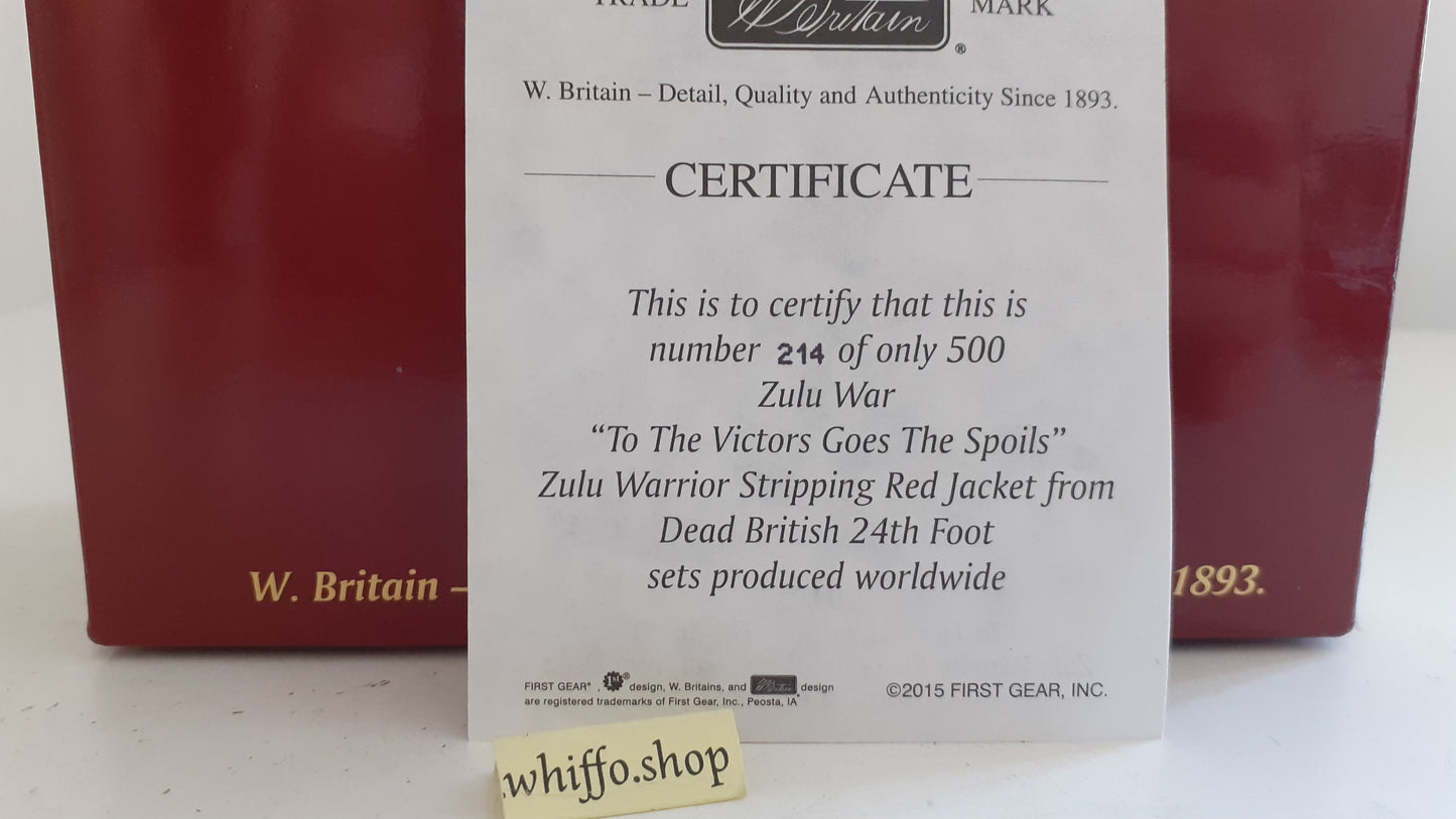 Britains 20173 2015 only 500 made zulu war victor spoils 24th ft 1:32 metal s150