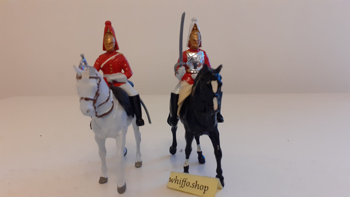 Britains 7230 7247 ceremonial lifeguard  and trumpeter  1:32 1980 boxed s7b8