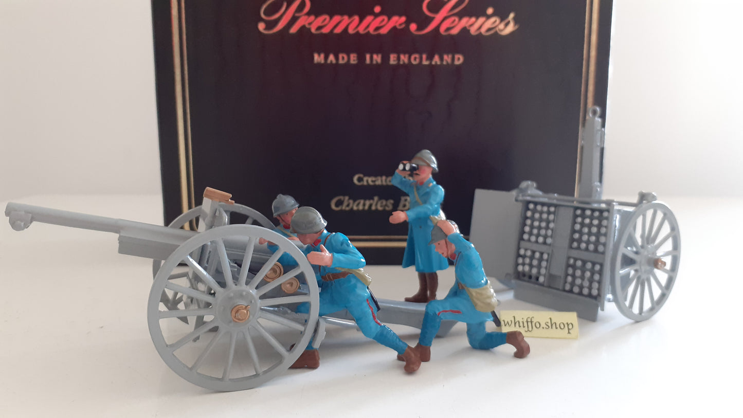 Britains 8937 ww1 french artillery 75mm gun crew caisson 1997 1:32 metal S146