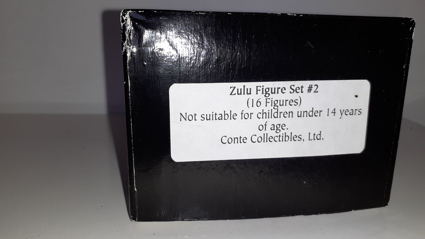 conte plastic  Zulus 2001  16 Figures Set 2  Boxed 1:32 S8