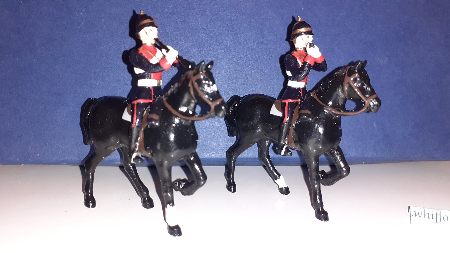 Dorset Soldiers Britains Compatible Mounted Yeomanry Band 1:32 metal boxd 80s S4 for sale